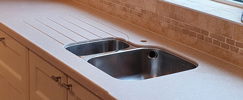 Undermount Sink with 12mm cut out for Stainless Steel sinks (Patterned Stone)